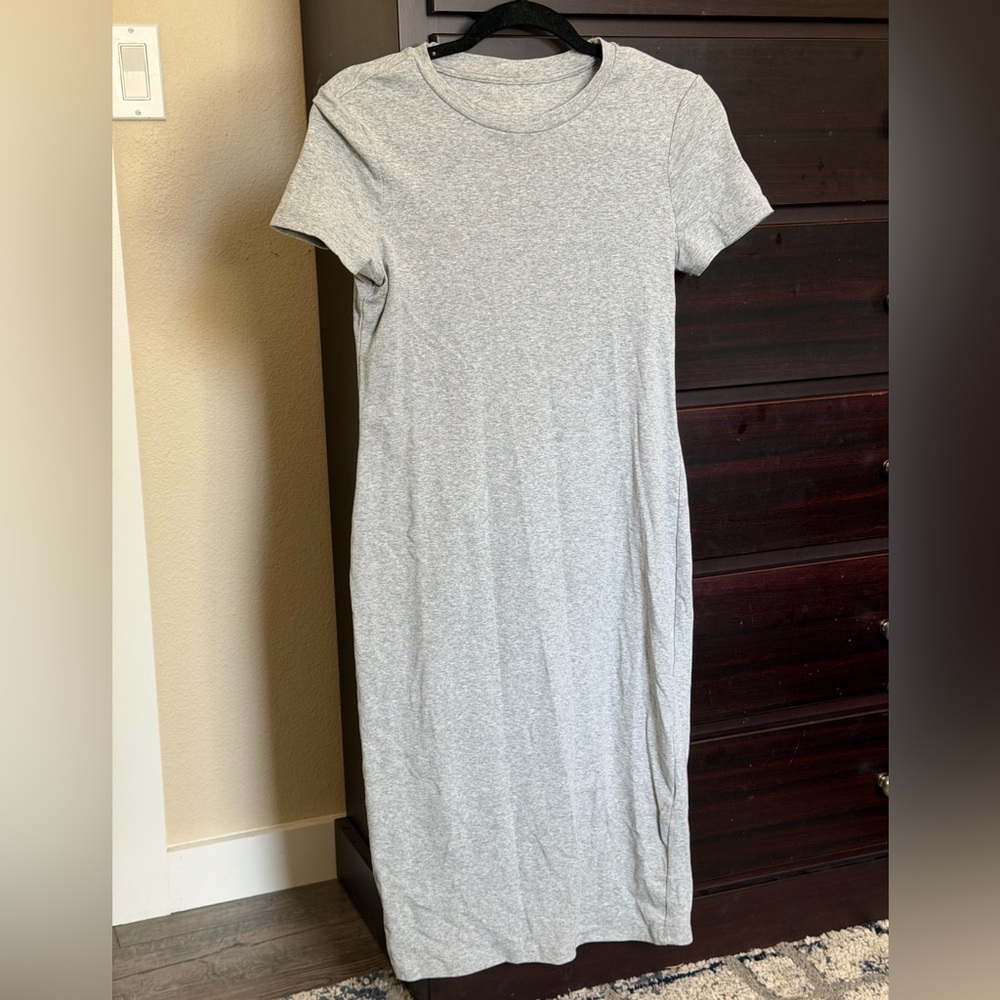 Classic Grey T-Shirt Dress - Comfortable Everyday Style